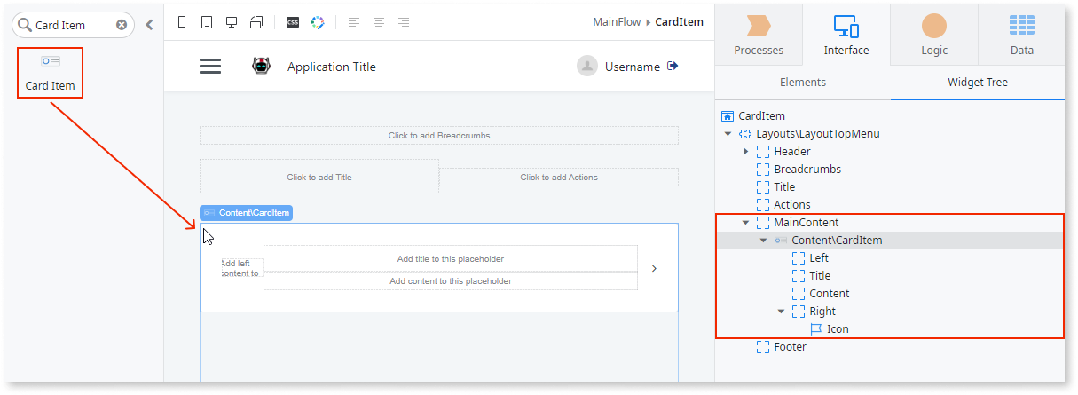 card item outsystems