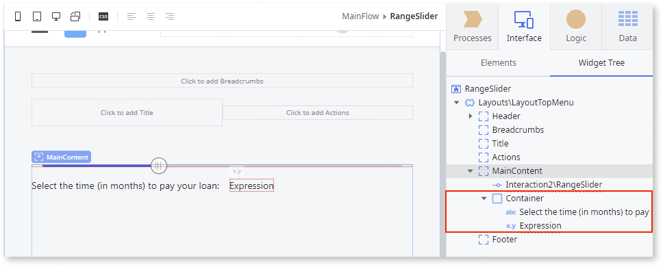 Range Slider - OutSystems 11 Documentation
