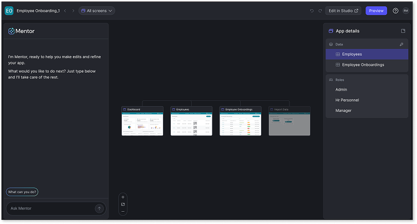 Create an app with AI in ODC Portal - ODC Documentation