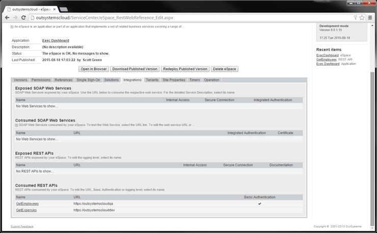 Configure Application Settings After Deployment - OutSystems 10 ...