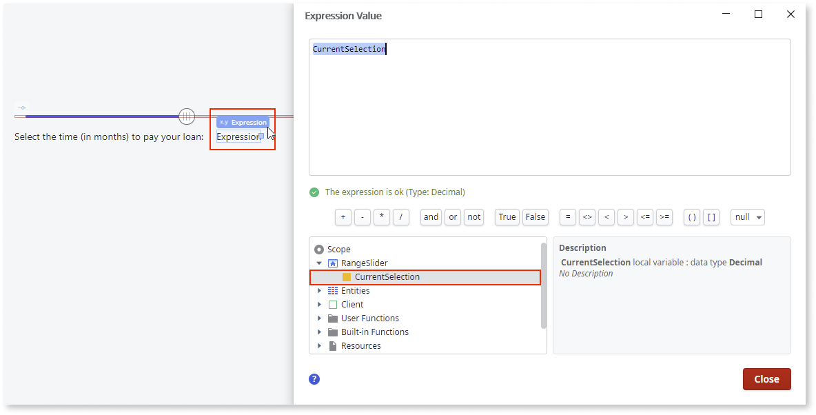 Range Slider - OutSystems 11 Documentation
