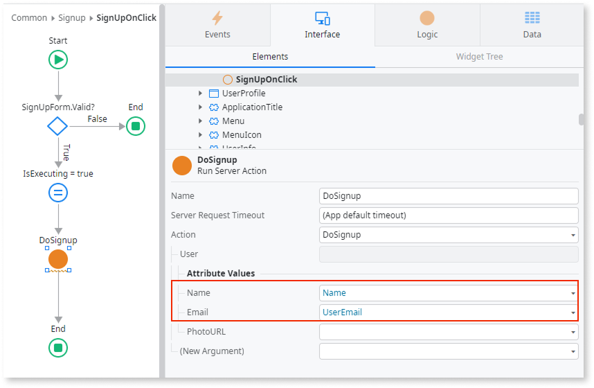 Create logic to register a user - ODC Documentation