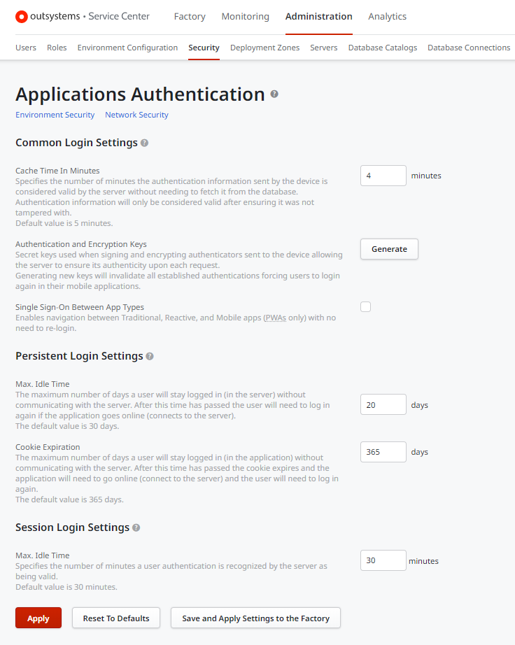 Configuring LifeTime authentication - OutSystems 11 Documentation